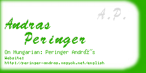 andras peringer business card